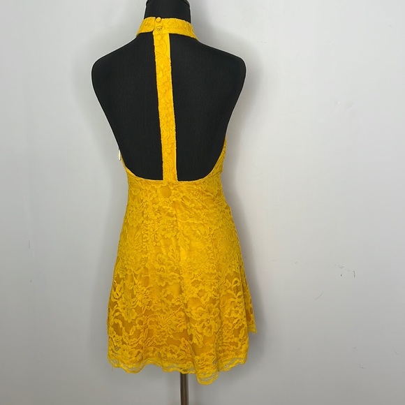 𝅺NBD X NAVEN lace halter neck open back mini dress - Picture 6 of 11